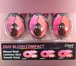 new 3 GIOVI 3pk duo Blush compact , mineral blush. luminous glow smooth finish - Picture 1 of 18