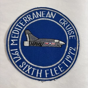 US Navy 6 1/2 In 1971-1972 Mediterranean Cruise Sixth Fleet A-7 Felt Patch - Picture 1 of 4