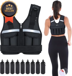Adjustable Weighted Vest for Men & Women 0.9-19kg Running Strength Training - Picture 1 of 12