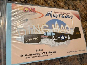 CAM DECALS # 24-007 1:24th SCALE THOROUGHBRED P-51B MUSTANG DECAL - Picture 1 of 2
