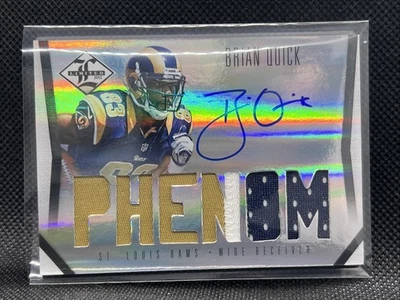 Brian Quick 2012 Limited PHENOMS ROOKIE AUTO JERSEY RC PATCH RAMS #189/299 - Image 1 of 4