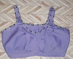 Women's Glamorise Purple Wireless Bra Size 50DD Wire Free - Picture 1 of 4