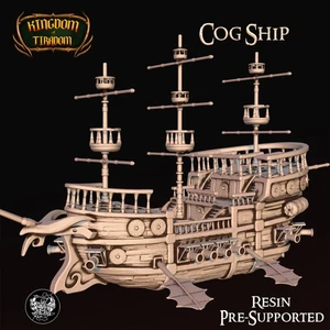 Cog Ship/TTRPG/Wargaming/Mordheim/Lord of the Rings/Dungeons and Dragons - Picture 1 of 5