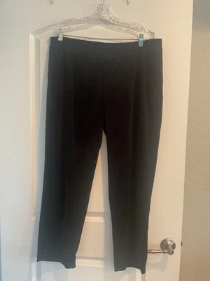 Hue Women's Velour Solid Black Pull On Pants with Pockets Elastic Waist Size XL - Image 1 of 4