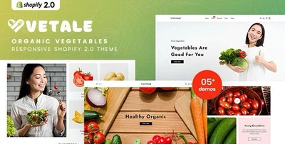 Shopify Theme – Vetale Organic Multipurpose  WebSite| SEO Optimisé & Mobile - Imagen 1 de 4