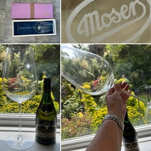 SELTEN XL MOSER Snifters Club Physiognomisches Glas LANGES GESICHT 1957 SIGNIERT 15"" BOX - Bild 1 von 11