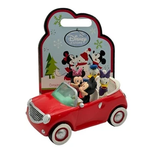 Disney Mickey & Minnie Donald & Daisy In Red Car Road Trip Ornament NEW W/ Tag - Picture 1 of 12