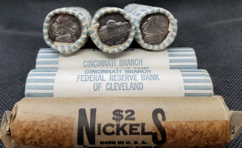 1970 D Jefferson Nickel roll **1 ROLL** Bu roll OBW Cover