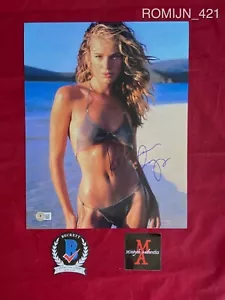 Rebecca Romijn autografata firmata 11x14 foto modello Sports Illustrated Beckett - Foto 1 di 1