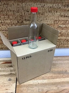 12er-Pack mit 5 Unzen Hot Sauce Flaschen mit roten Kappen NEU IN BOX - NN3 - Bild 1 von 5