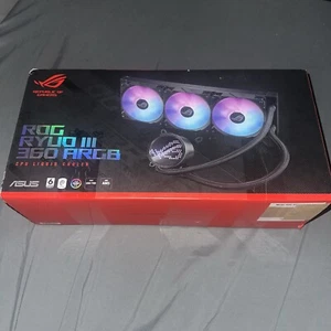 ASUS ROG RYUO III 360 ARGB All-in-one AIO Liquid CPU Cooler 360mm Radiator, Aset - Picture 1 of 13
