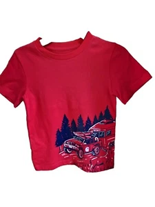 Carhartt T-shirt Boys Size 6 Red Jeep Gladiator Camping NWT - Picture 1 of 4