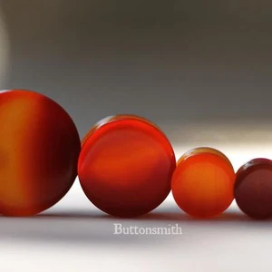 Pair of Red Agate Organic Stone Plugs Double Flared - 00G 1/2" 3/4" 1" -10 size - Picture 1 of 2
