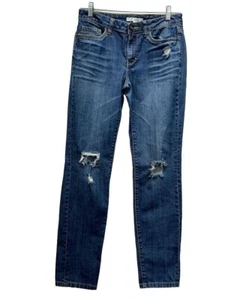 Boston Proper Distressed Women's Denim Tapered Jeans Size 6 - Picture 1 of 7