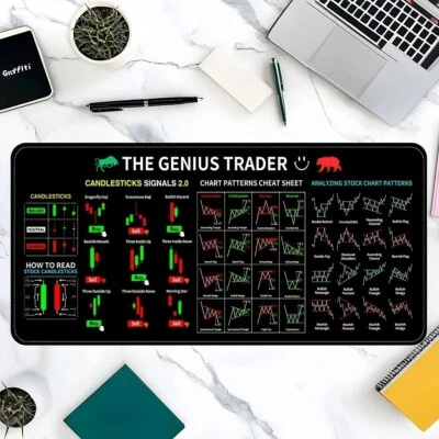 Chart Pattern Mouse Pad for Stock Market Forex Trading Mousepad Investor Gifts - Image 1 of 4