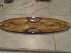 Sango Splash Brown Condiment Tray Older Version MINT - Picture 1 of 2