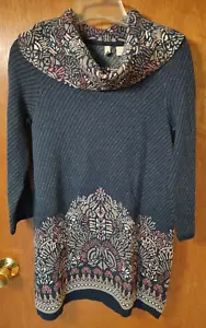 NWT Anthropologie Moth Imperial Garden sz S cowl neck sweater tunic dress - Picture 1 of 8