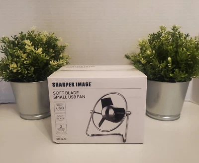 Imagen más nítida ~ Ventilador de marco cromado USB de 2 velocidades de funcionamiento silencioso hoja suave ~ Nuevo Foto 1 de 4