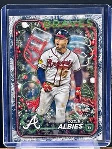 2024 Topps Holiday Tree #H108 Ozzie Albies Atlanta Braves ¡MÁS TARJETA BASE GRATIS! - Imagen 1 de 4