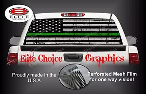 Thin Green Line Flag Rear Window Graphic Decal Sticker Truck Car SUV - Picture 1 of 3
