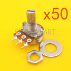50Pcs B2k Ohm Linear Taper Rotary Potentiometer Pot 20Mm Shaft 3 Pins Wholesale