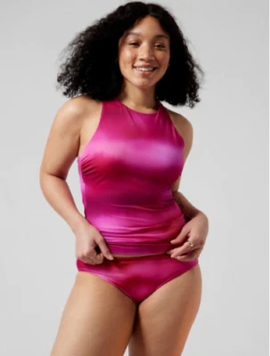 ATHLETA Maldives Bra Cup Tankini 40 D/ DD Surf Blur Fucshia NWT #657735 - Image 1 of 4