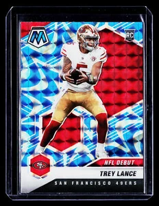 2021 Panini Mosaic Prizm Reactive Blue Trey Lance #244 San Francisco 49ers - Picture 1 of 2