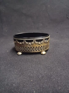 Sterling & Cobalt Salt Cellar - Picture 1 of 11