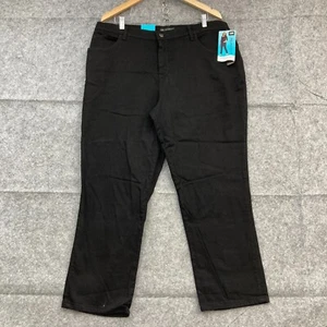 NEW Lee Jeans Womens 18 W Plus Black Relaxed Fit Straight Leg Denim 36108 - Picture 1 of 14