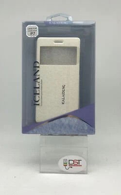 Cover case KALAIDENG a Portafoglio per Huawei Ascend P7 Rigida Ecopelle Bianca - Immagine 1 di 3