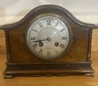 Antique Vintage French Mantel Clock Japy Freres  Walnut Cased