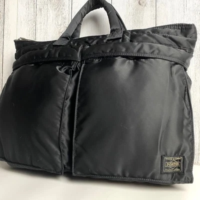 Bolsa PORTER Yoshida Bolsa Capacete Tanque Maleta Bolsa de Negócios Preta Usada Boa  - Imagem 1 de 4