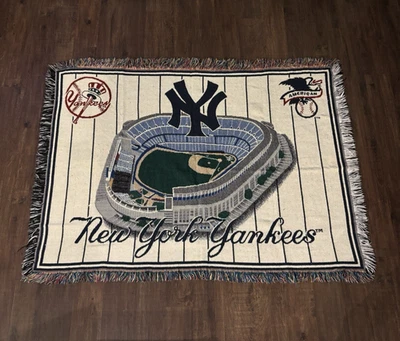 RARE Vintage Yankee Stadium Bronx, NY New York Yankees 60x44 Tapestry / Blanket - Image 1 of 4