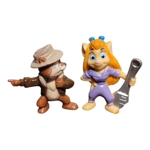 Figura de juguete de PVC de colección 1991 Disney Kelloggs Chip n Dale Rescue Rangers gadget y chip - Imagen 1 de 9