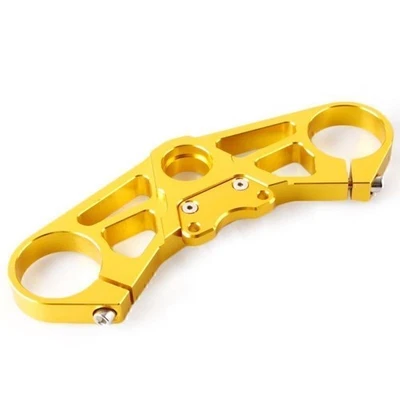 CNC Front Triple Tree End Upper Top Clamp  For 2005-2006 Suzuki GSXR1000 Gold Foto 1 de 4