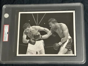 1952 Originale Sugar Ray Robinson Vs. Joey Maxim PSA Tipo 1 Foto P4P CAPRA - Foto 1 di 2