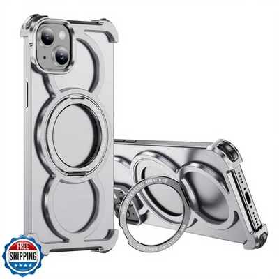 Asdsinfor iPhone 15 Skeleton Case 360° Kickstand MagSafe Drop-Protection - Image 1 of 4