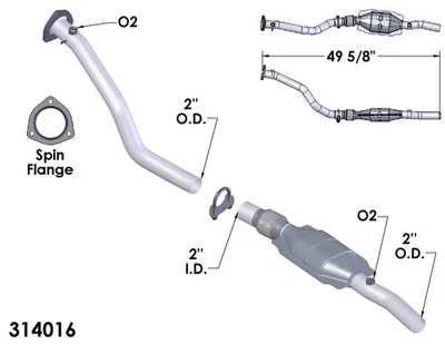 Convertidor catalítico para Volkswagen Passat 1998-1999 2,8 L V6 GAS DOHC Foto 1 de 2