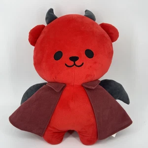 Fukuya Stuffed Bear Devil Big Plush 14" Red Cape Wings Halloween Beardevil - Picture 1 of 6
