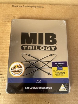 MEN IN BLACK TRILOGY BLU-RAY STEELBOOK WILL SMITH TOMMY LEE JONES - New & Sealed - Image 1 of 4