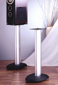 Par de soportes para altavoces VTI VSP29SB, 29" negro/plateado, nuevo, envío gratuito - Imagen 1 de 2