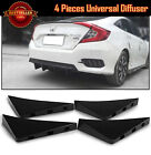 4 Pc 7.5" Lower Bumper Valance Extension Diffuser Shark Fin Wing For Mercedes