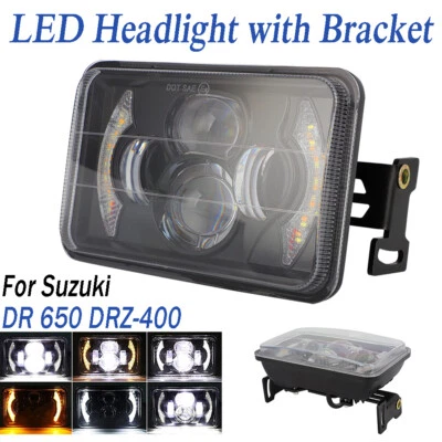 Kit de faros delanteros LED con soporte Plug-Play aluminio para Suzuki DR650 DRZ400 Foto 1 de 4