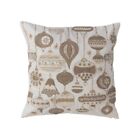 Creative Co-op - Ornaments Square 18" Embroidery Pillow - XS0003