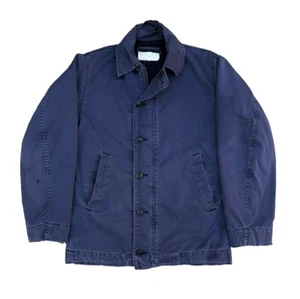 Vintage 70s US Navy N4 Utility Deck Jacket Size 34R Blue - Picture 1 of 18
