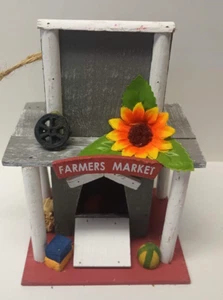 Alimentador de mercado de agricultores tienda de campo casa de madera para pájaros 6,5X4,5X4 Alco Intl - Imagen 1 de 13
