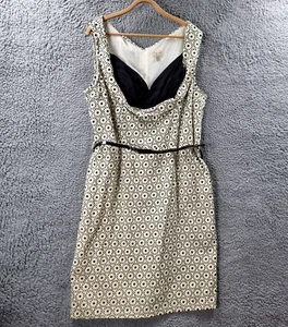 Lindy Bop Womens Pencil Dress Size 22 Black Cream Floral Sleeveless Sweetheart - Picture 1 of 13