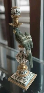Kerzenleuchter Papagei Barock Leuchter Kerzenständer Antik Stil Kerzenhalter Neu - Foto 1 di 11