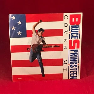 BRUCE SPRINGSTEEN Cover Me 1984 UK 7" Vinyl Single original Jersey Girl live 45 - Picture 1 of 4
