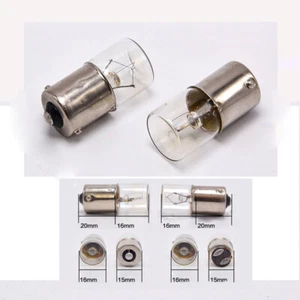 B15 Flat Head Indicator Light Lamp Bulbs Bayonet Bulb 24V 110V 220V 5W 10W - Picture 1 of 4